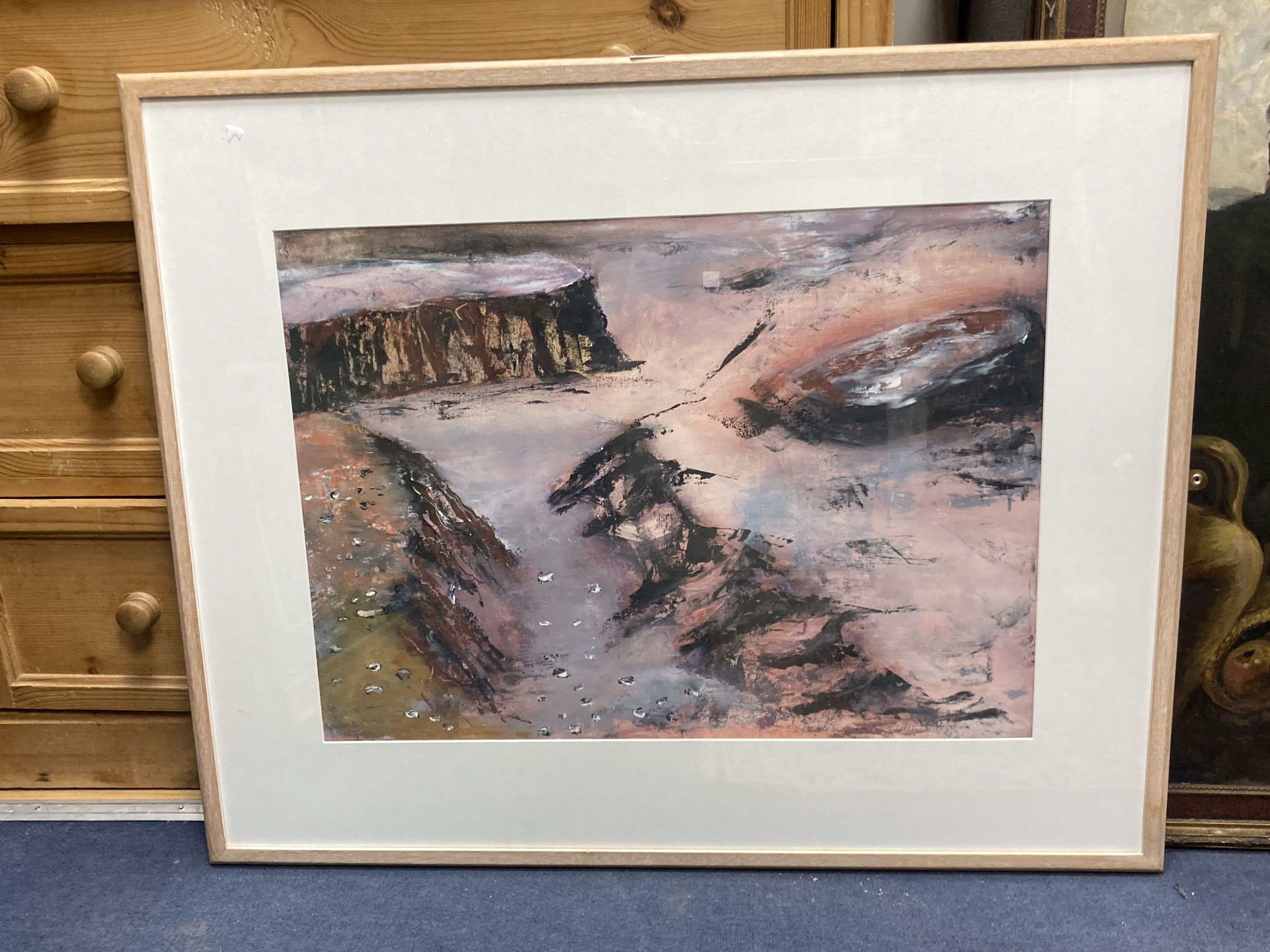 Niamh Collins (1956-), oil on paper, Wright Valley, signed and dated 91, 51 x 70cm